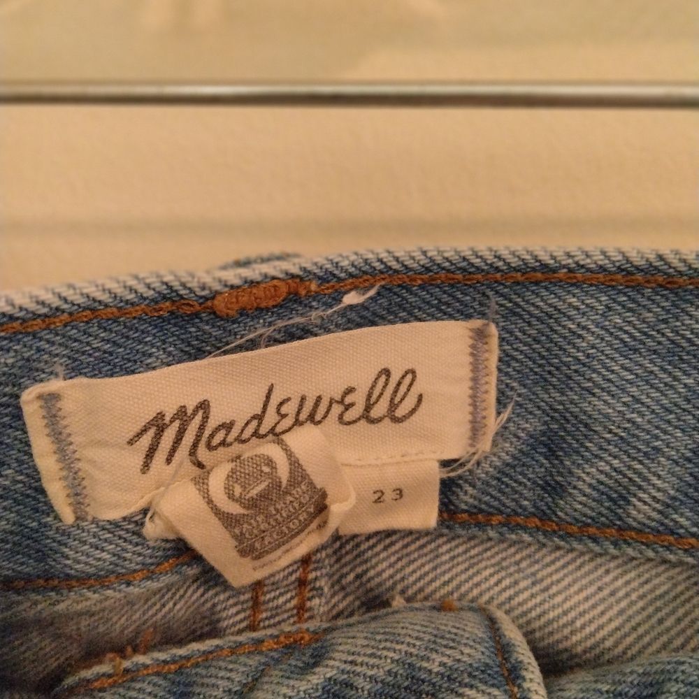 Madewell Rigid blue denim A line mini skirt size 23 - Picture 6 of 6